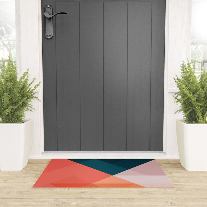 Geometric 1708 Welcome Mat Gallery Image 3