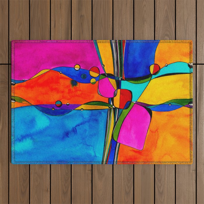 Magical Thinking No. 8 by Kathy Morton Stanion Outdoor Rug Gallery Image 1