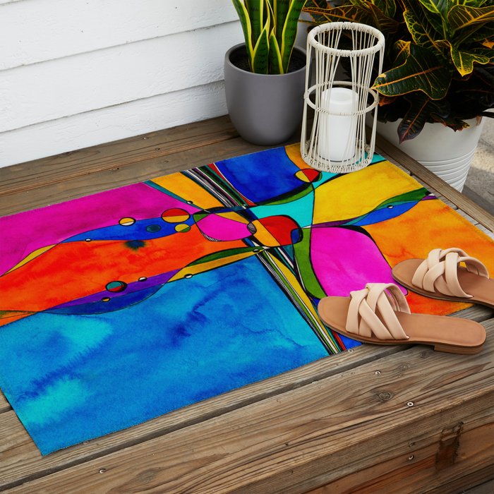 Magical Thinking No. 8 by Kathy Morton Stanion Outdoor Rug Gallery Image 2