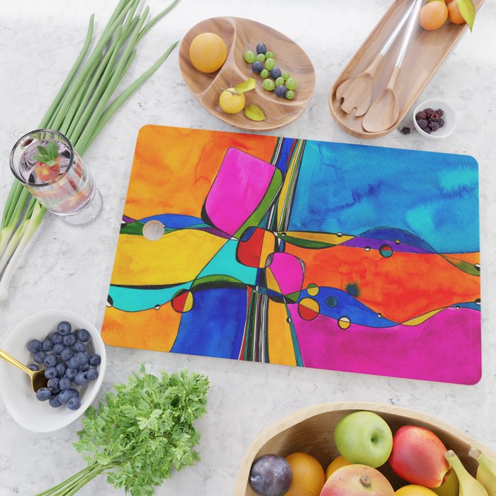 Magical Thinking No. 8 by Kathy Morton Stanion Cutting Board Gallery Image 2