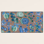 Garden Vegetables & Fresh Fruit in Blue Midnight Desk Mat Gallery Image 3