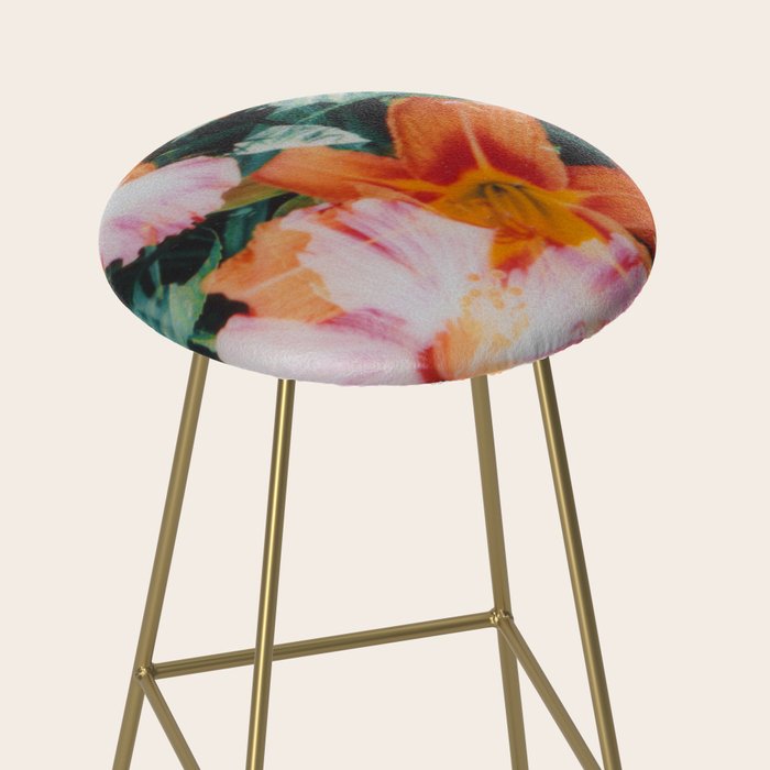 hibiscus lilly | double exposure Stool Gallery Image 2