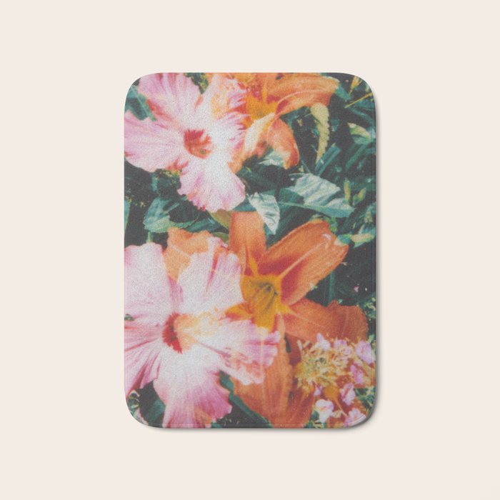 hibiscus lilly | double exposure Bath Mat Gallery Image 1