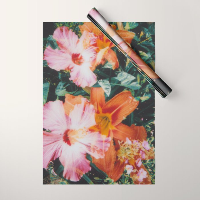 hibiscus lilly | double exposure Wrapping Paper Gallery Image 1