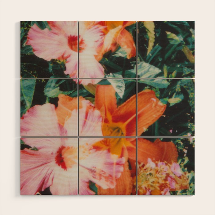 hibiscus lilly | double exposure Wood Wall Art Gallery Image 1