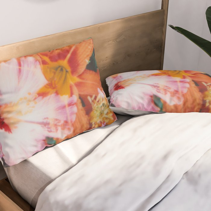 hibiscus lilly | double exposure Pillow Sham Gallery Image 2