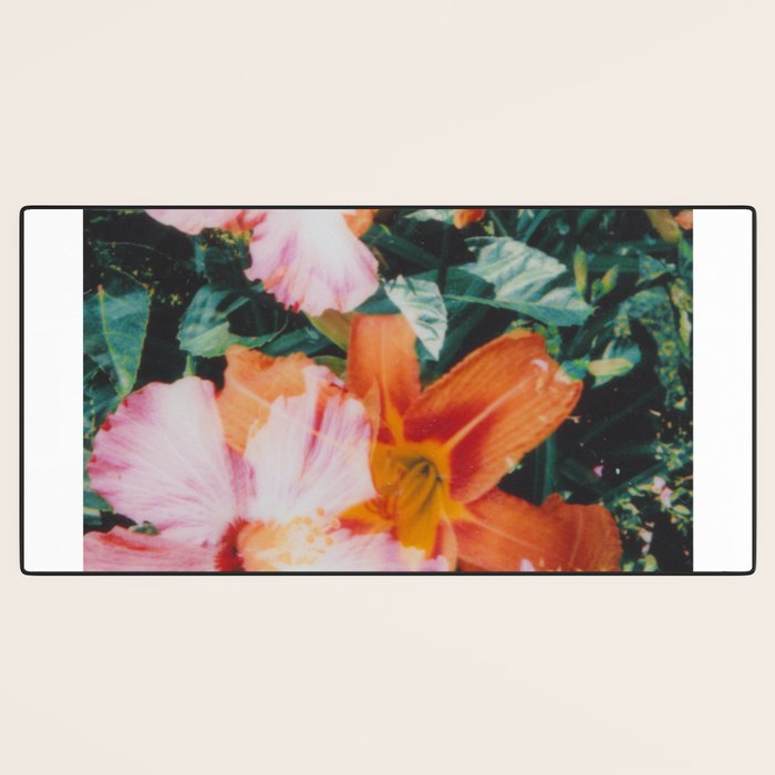 hibiscus lilly | double exposure Desk Mat Gallery Image 3
