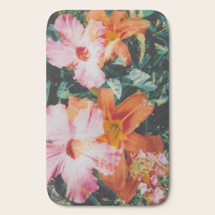 hibiscus lilly | double exposure Bath Mat Gallery Image 2