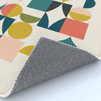 Mid Century Modern Abstract Colorful Shapes Funky Cool Minimalist Pattern Rug Gallery Image 4