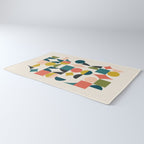 Mid Century Modern Abstract Colorful Shapes Funky Cool Minimalist Pattern Rug Gallery Image 3