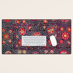 Karshi  Suzani  Antique Uzbekistan Embroidery Print Desk Mat Gallery Image 1