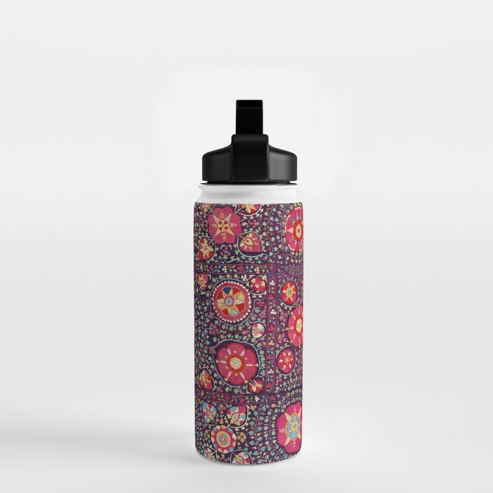 Karshi  Suzani  Antique Uzbekistan Embroidery Print Water Bottle Gallery Image 2