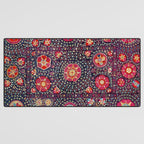 Karshi  Suzani  Antique Uzbekistan Embroidery Print Desk Mat Gallery Image 3
