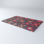 Karshi  Suzani  Antique Uzbekistan Embroidery Print Rug Gallery Image 3