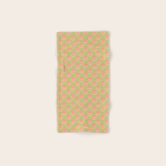 French Country Sunflower in Olive Bath Towel Gallery Image 1