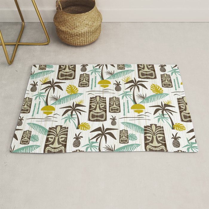 Island Tiki - White Rug Gallery Image 1