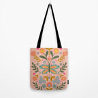 Folksy Floral Butterfly  Tote Bag Gallery Image 2
