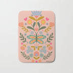 Folksy Floral Butterfly  Bath Mat Gallery Image 1