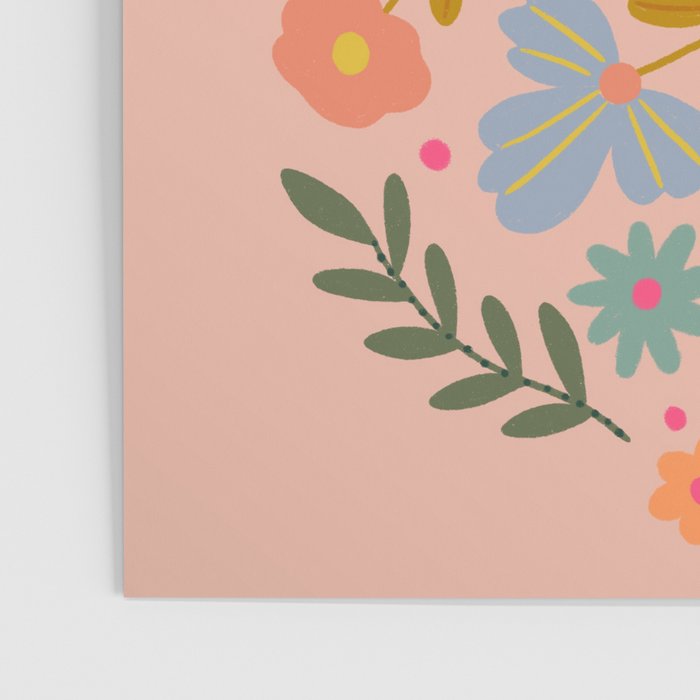 Folksy Floral Butterfly  Poster Gallery Image 3