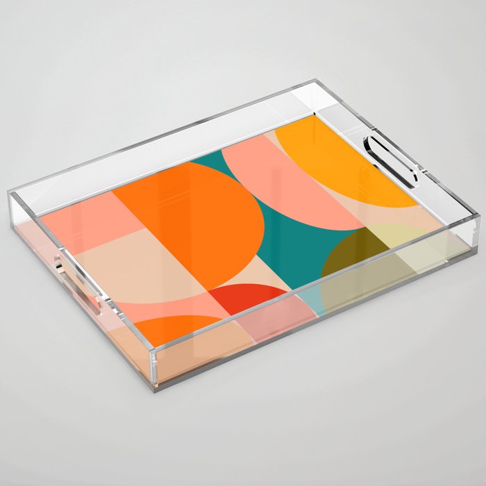 Bauhaus, geometric abstraction 2 Acrylic Tray Gallery Image 1