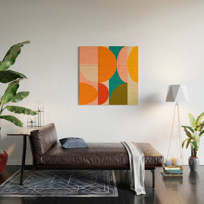 Bauhaus, geometric abstraction 2 Wood Wall Art Gallery Image 2