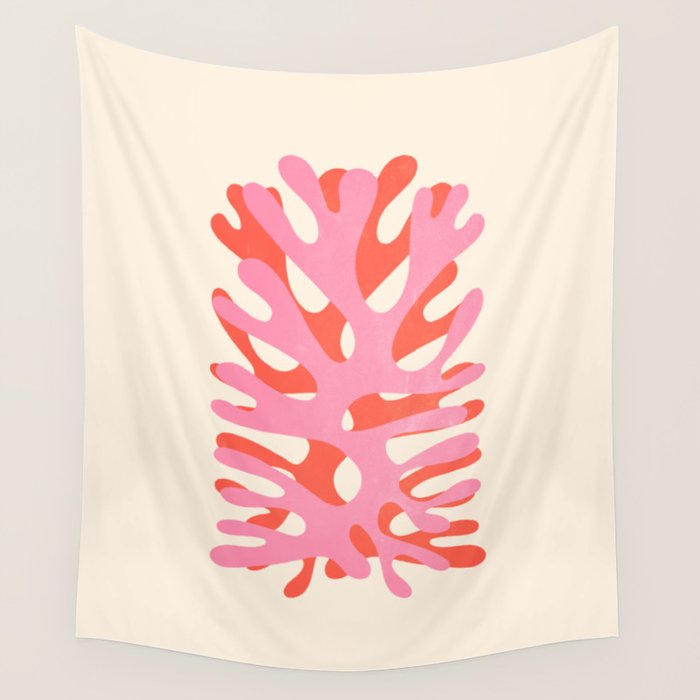Sea Leaf: Matisse Collage Peach Edition Wall Tapestry Gallery Image 4