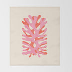 Sea Leaf: Matisse Collage Peach Edition Throw Blanket Gallery Image 2