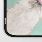 Bubblegum Sneaky Llama in Green Laptop Sleeve Gallery Image 3