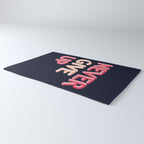 Never give up - pink Rug Gallery Image 3