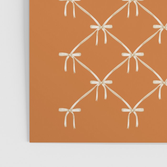 Bows & Ribbons Pattern XV Orange Poster Gallery Image 3