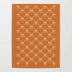 Bows & Ribbons Pattern XV Orange Poster Gallery Image 4
