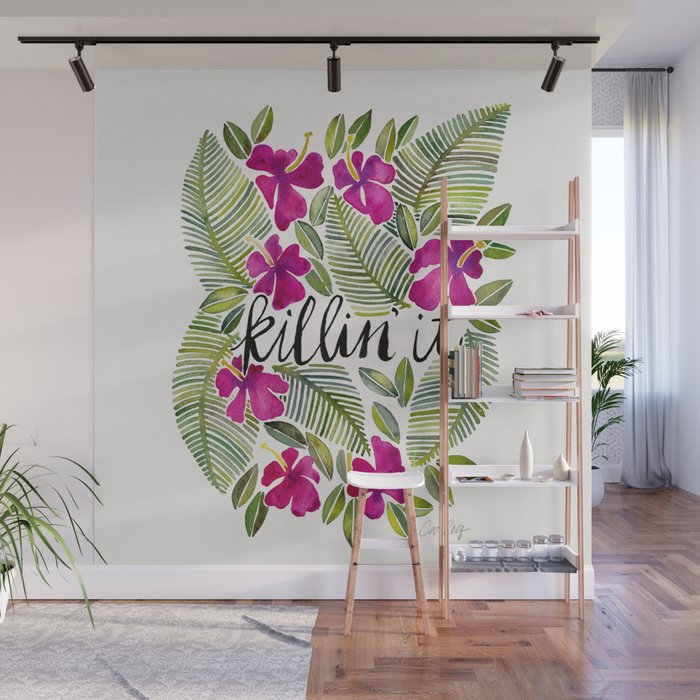 Killin' It - Tropical Pink Wall Mural Gallery Image 1