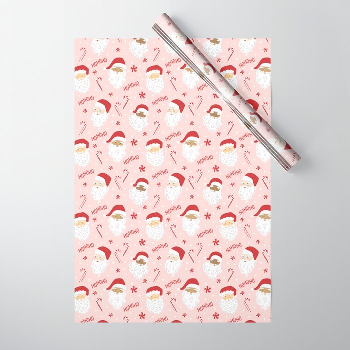 Peppermint Santas Wrapping Paper Gallery Image 1