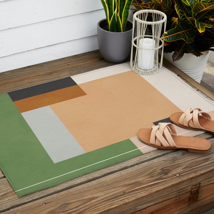 Geometric Abstract 114 Outdoor Rug Gallery Image 2