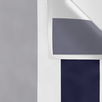 Quattro Stripe Minimalist Broad Stripe Color Block Pattern in Mustard Yellow, Navy Blue, Gray, White Wall Tapestry Gallery Image 3