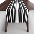 Classic Stripes XLI - Black and White Table Runner Gallery Image 1