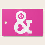 Peace and Love (pink edition) Cutting Board Gallery Image 1