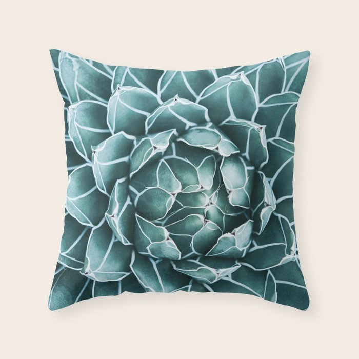 Succulent bloom Throw Pillow Gallery Image 1