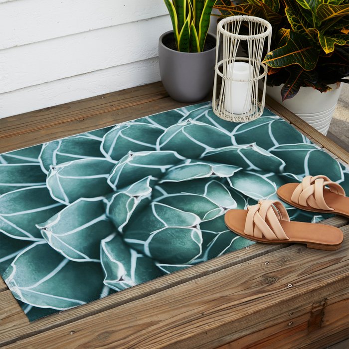 Succulent bloom Outdoor Rug Gallery Image 2