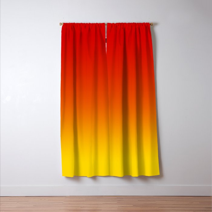 Red Orange and Gold Gradient Window Curtain Gallery Image 3