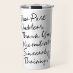 Empowerment Letter Self Motivational Quote Travel Mug Gallery Image 1