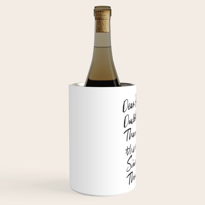 Empowerment Letter Self Motivational Quote Wine Chiller Gallery Image 2