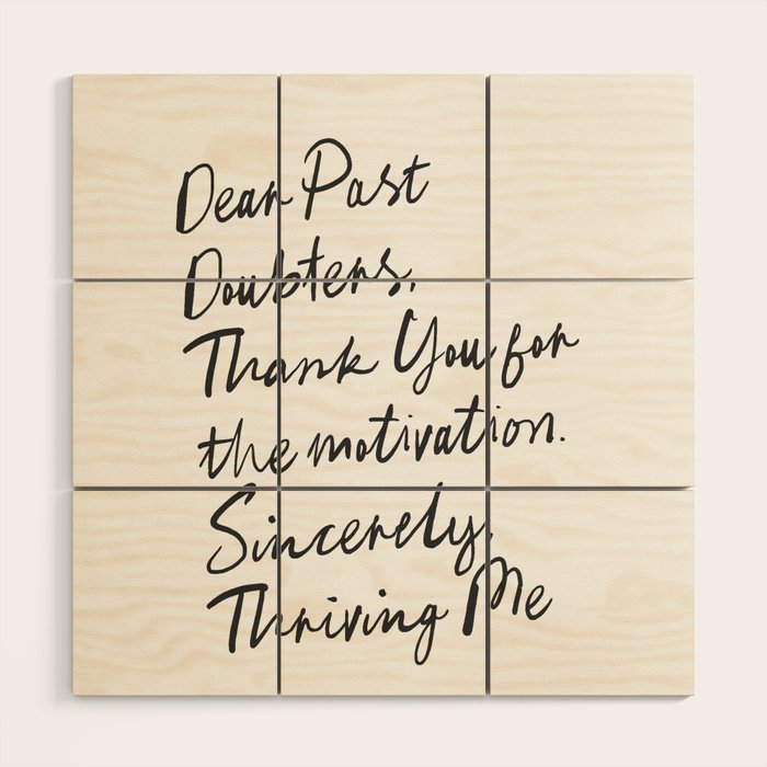 Empowerment Letter Self Motivational Quote Wood Wall Art Gallery Image 1