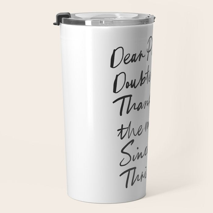 Empowerment Letter Self Motivational Quote Travel Mug Gallery Image 3
