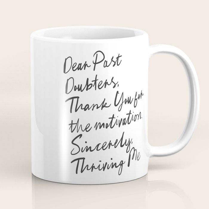 Empowerment Letter Self Motivational Quote Coffee Mug Gallery Image 1