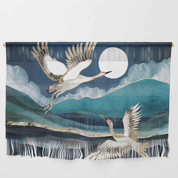 Midnight Cranes Wall Hanging Gallery Image 1