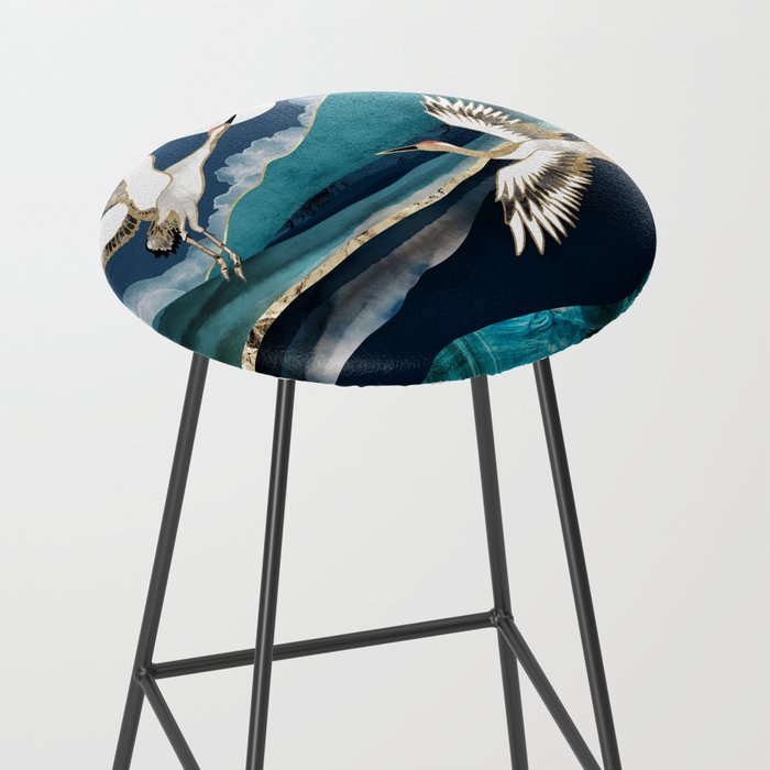 Midnight Cranes Stool Gallery Image 2
