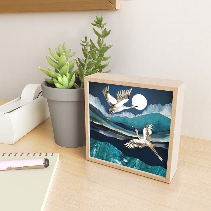 Midnight Cranes Mini Art Print Gallery Image 2