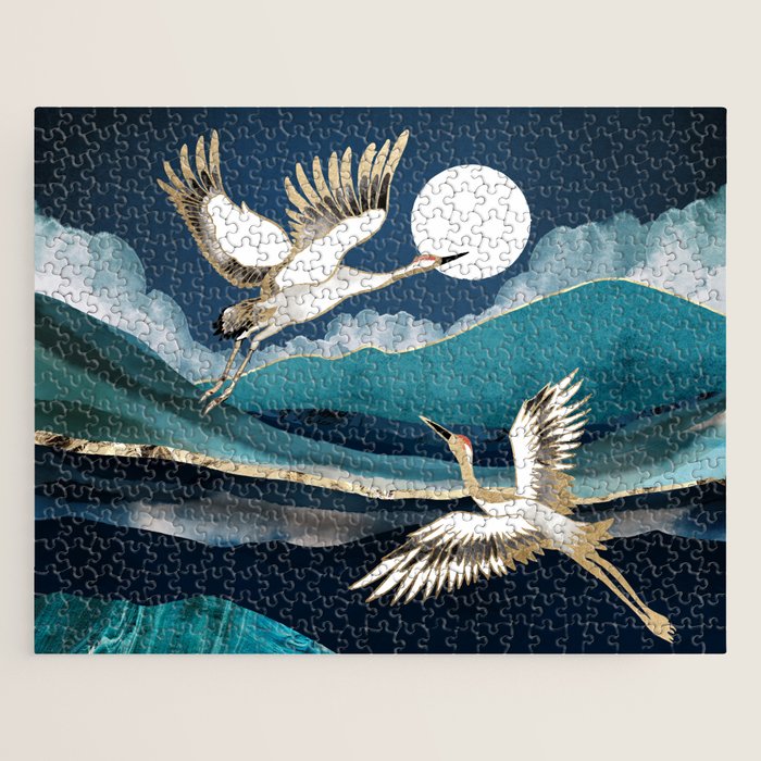 Midnight Cranes Jigsaw Puzzle Gallery Image 1