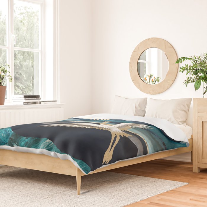 Midnight Cranes Duvet Cover Gallery Image 2